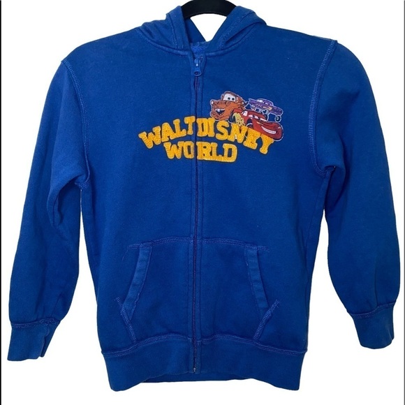 Disney Walt Disney World Cars themed full-zip hoodie Lightning McQueen Jacket - Picture 1 of 10